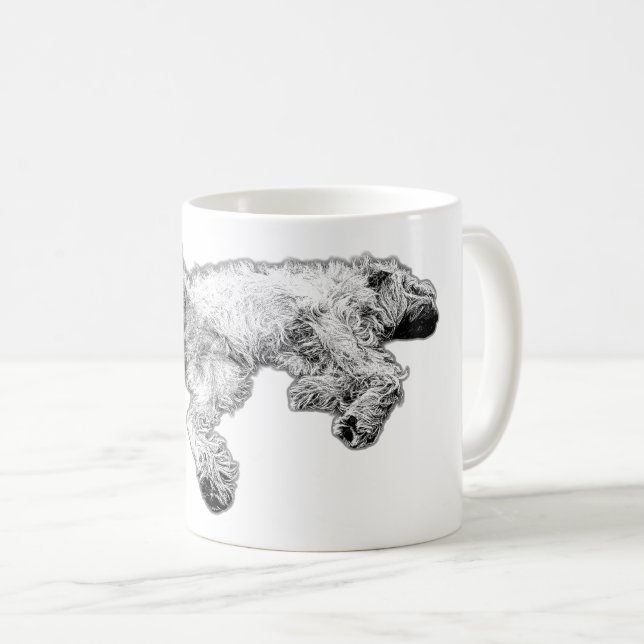 Lebensechte Spinone Feeling Good Kaffeetasse (VorderseiteRechts)