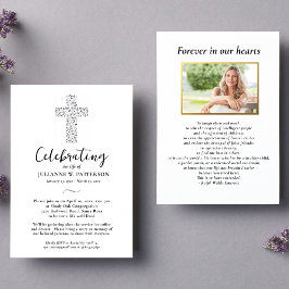 Lebensfeier, Botanisches Kreuz, Beerdigung Einladung