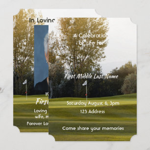Lebensfeier Golfer Golfplatz Golfspielen Einladung