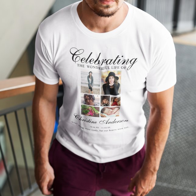 Lebensfeier | Memorial zum Thema FotoCollage T-Shirt (Von Creator hochgeladen)
