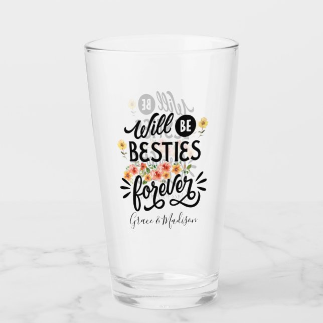 Lebensfreunde für ein ewiges Geschenk Glas (Vorderseite)