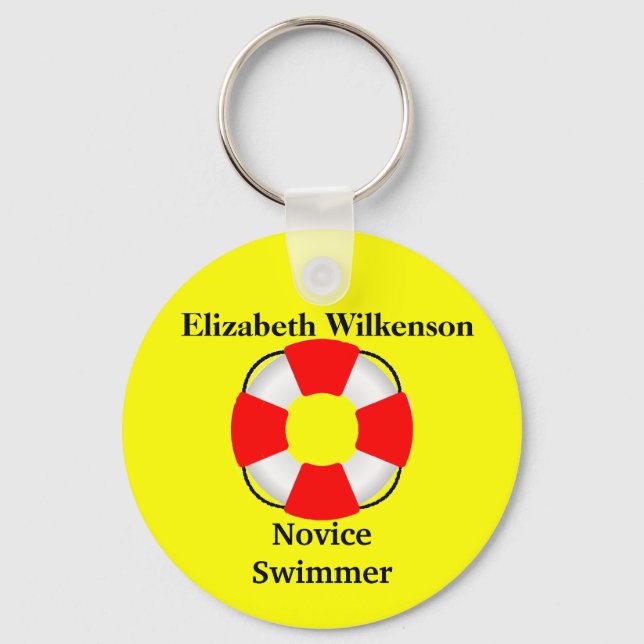 Lebensgefährdung Name Swim Fertigkeit Schlüsselanhänger (Vorderseite)