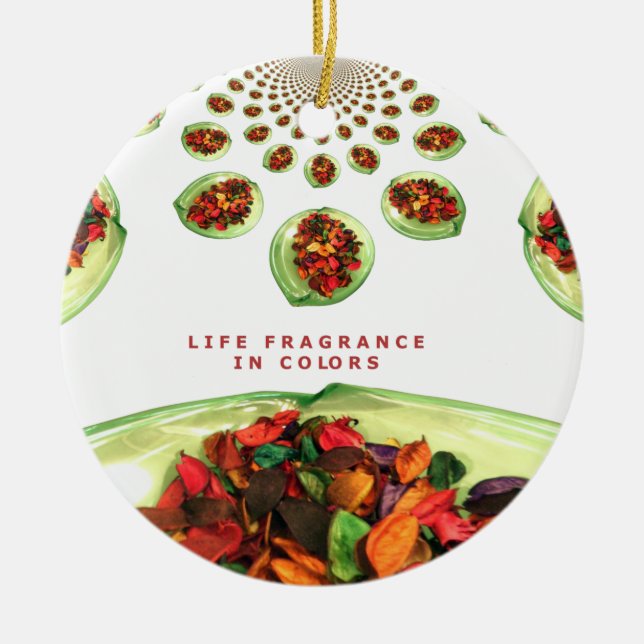 Lebensgefühl in Farbe Potpourri Keramikornament (Vorne)
