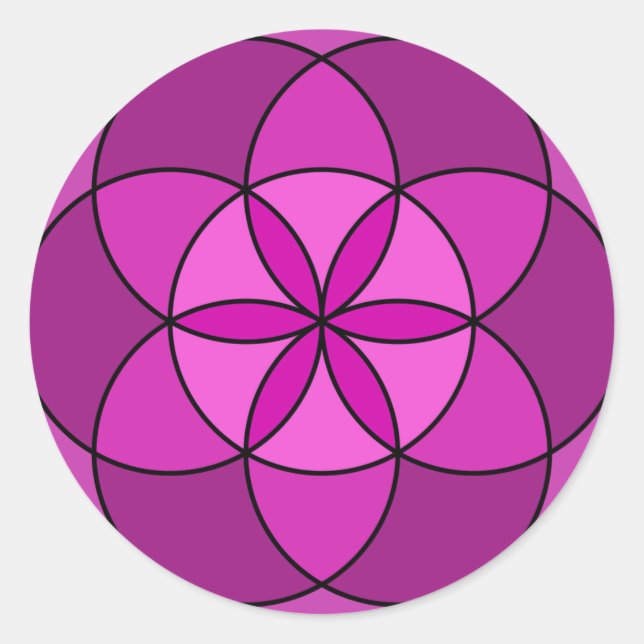 Lebensgewächs Multi Violet Runder Aufkleber (Vorderseite)