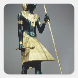 Lebensgroße Statuette des Königs Quadratischer Aufkleber
