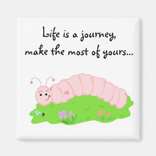 Lebensinspirierendes Raupendesign Magnet