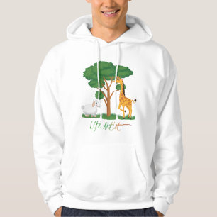 Lebenskünstler: Lustiges Schaf Meme, mit Giraffe, Hoodie