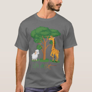 Lebenskünstler: Lustiges Schaf Meme, mit Giraffe,  T-Shirt