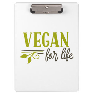 lebenslang vegan klemmbrett