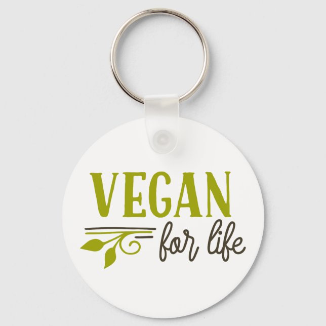 lebenslang vegan schlüsselanhänger (Vorderseite)