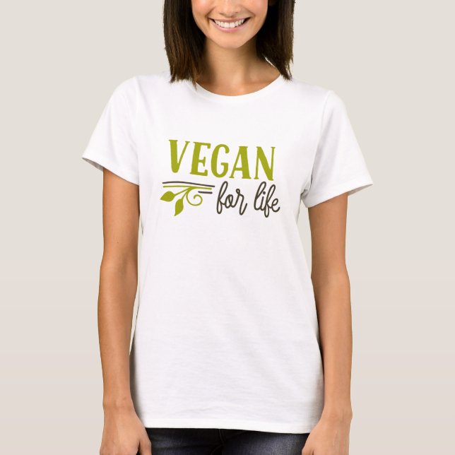 lebenslang vegan T-Shirt (Vorderseite)