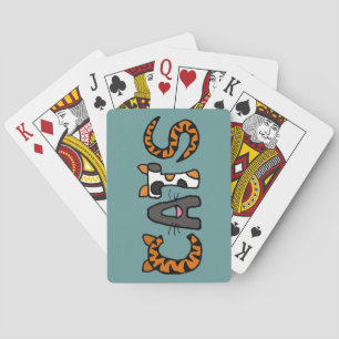 Lebenslauf - Funny Cats Letters Playing Cards Spielkarten