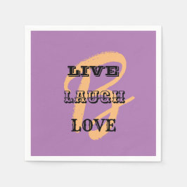 LEBENSLAUGH-LIEBE - ANFANG LILA MODERNES PAPIER SERVIETTE