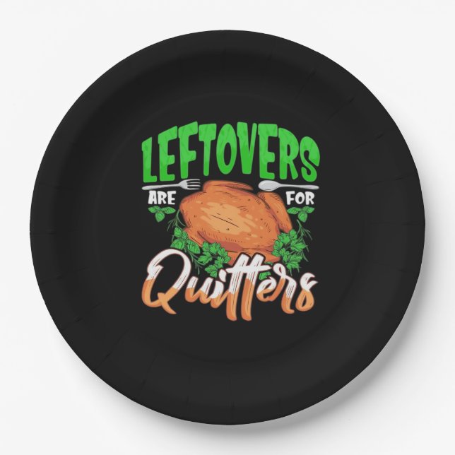 Lebensleftovers sind für Quitys - Erntedank Christ Pappteller (Vorderseite)