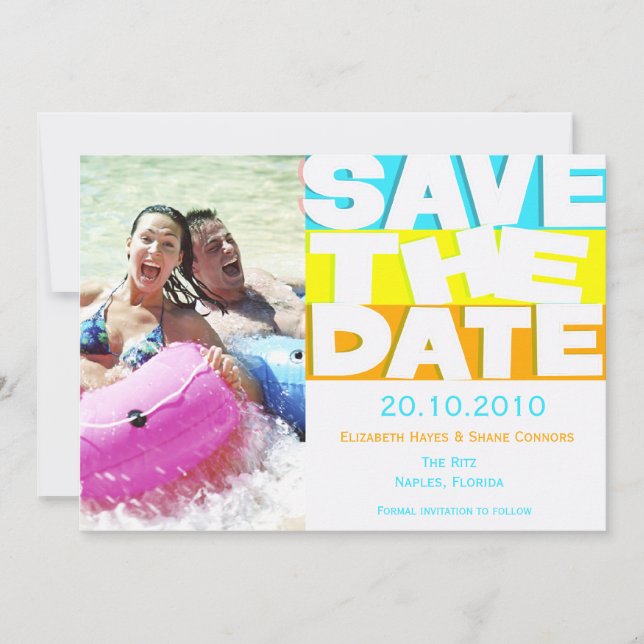 Lebenslustige - Save the Date Karte (Vorderseite)