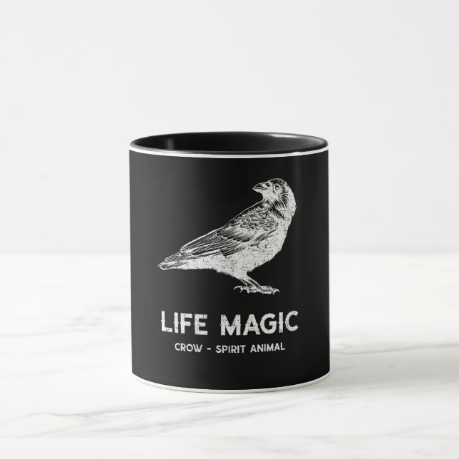 Lebensmagie-Krähe-Geist-Tier Tasse (Zentrum)