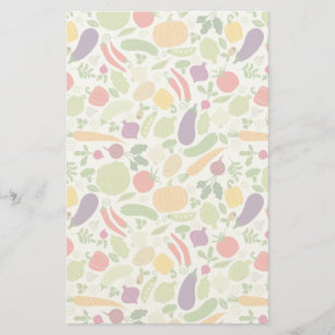 Lebensmittel auf weißem Hintergrund Briefpapier