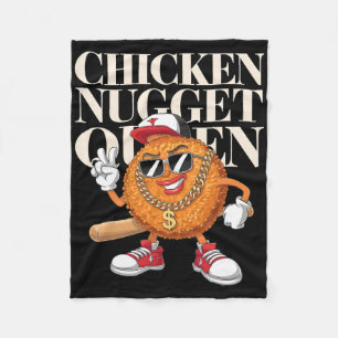 Lebensmittel Chicken Nugget Queen  Fleecedecke