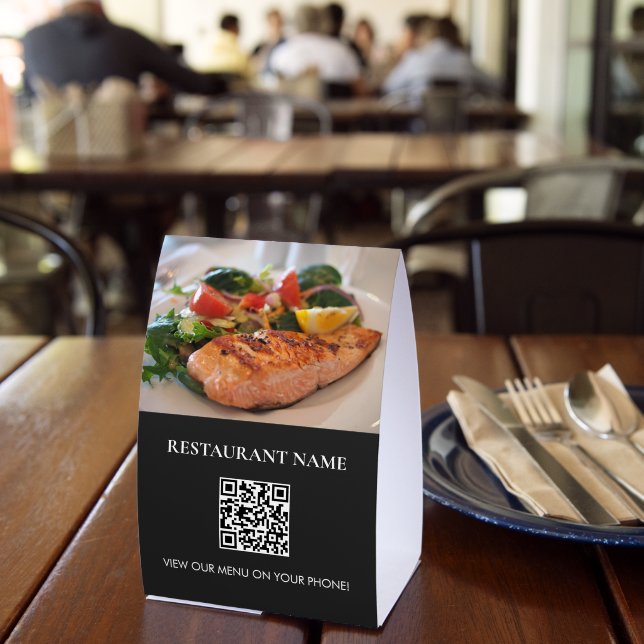 Lebensmittel Digitales Menü QR-Code Papier Podest  Tischaufsteller (In Situ (Restaurant))