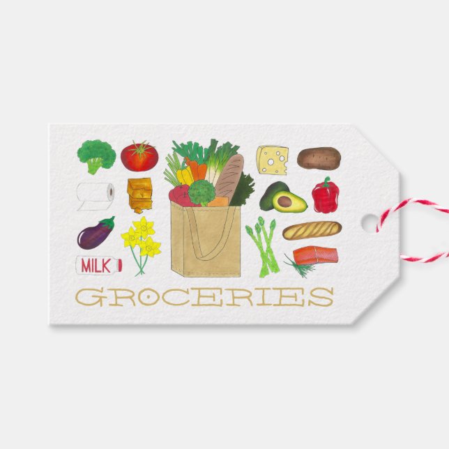 Lebensmittel für Großhandel Obst und Gemüse Geschenkanhänger (Vorderseite (Horizontal))