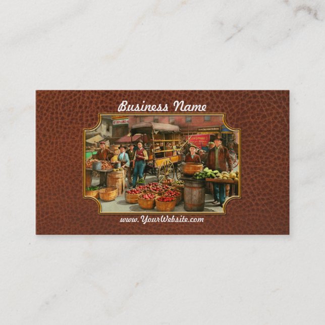 Lebensmittel - Gemüse - Indianapolis-Markt 1908 Visitenkarte (Vorderseite)