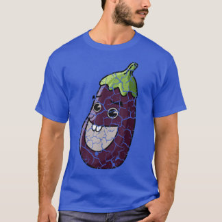 Lebensmittel Kochen Foodie Aubergine Bedrängt T-Shirt