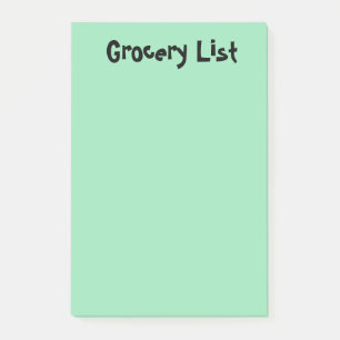 Lebensmittel-Liste Light Green Sticky Notizen