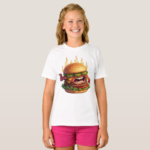 Lebensmittel Monster BÖSER BACON CHEESEBURGER T-Shirt