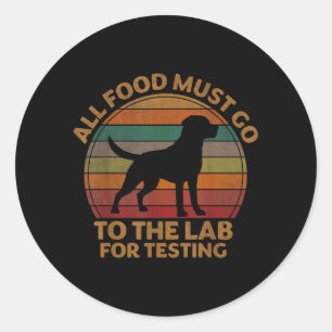 Lebensmittel Müssen Für Tests Labrador Ins Labor Runder Aufkleber