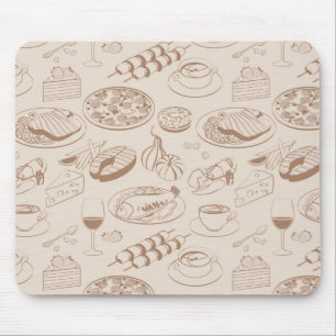 Lebensmittel Muster 3 Mousepad