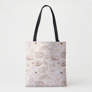 Lebensmittel Muster 3 Tasche