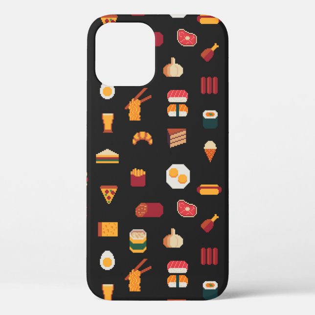 Lebensmittel nahtlos pixel art muster,gewebe textu Case-Mate iPhone hülle (Rückseite)
