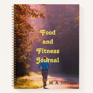 Lebensmittel und Fitness Journal Personalisiert No Notizbuch