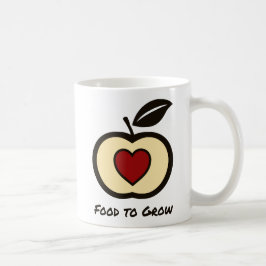 Lebensmittel zum Vergrößern Logo Rot & Schwarzer A Kaffeetasse