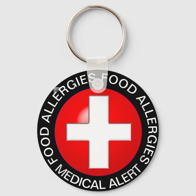 Lebensmittelallergie Medizinische Warnkette Schlüs Schlüsselanhänger (Vorderseite)