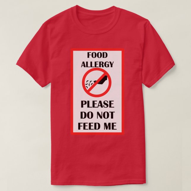 Lebensmittelallergie T-Shirt (Design vorne)