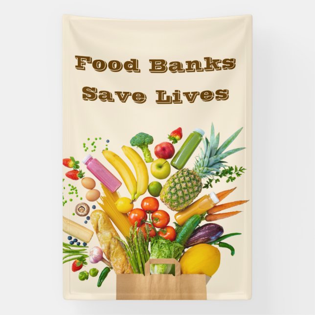 Lebensmittelbanken Rettete Leben Banner (Vertikal)