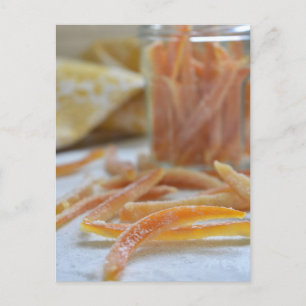 Lebensmittelfotografie Candid Orange Peel Postkarte