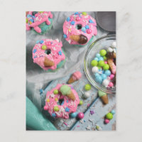 Lebensmittelfotografie Mattiert Rosa Donut Macaron