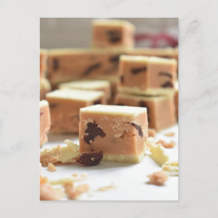 Lebensmittelfotografie Weißer Schokoladencreme Postkarte