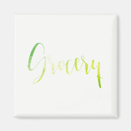 Lebensmittelgeschäft Green Leaf Black Planner Zuha Magnet