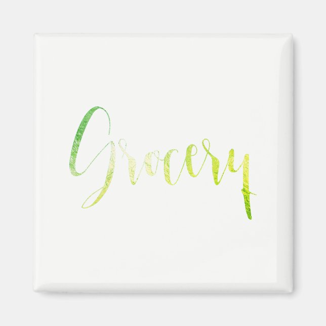 Lebensmittelgeschäft Green Leaf Black Planner Zuha Magnet (Vorne)