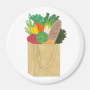 Lebensmittelgeschäft Großmarkt Obst Gemüse Magnet