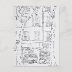 Lebensmittelgeschäft Rue Brea, Paris, Frankreich Postkarte