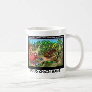 Lebensmittelkette Gang Funny spendet T-Shirts Kart Kaffeetasse