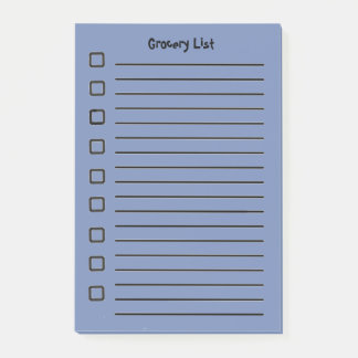 Lebensmittelliste Blue Sticky Notes 2. Edition Post-it Klebezettel