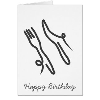 Lebensmittelmesser und Gabel modern grau-weiß