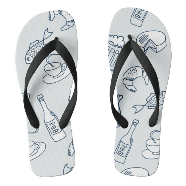 Lebensmittelmuster 2 flip flops (Fußbett)