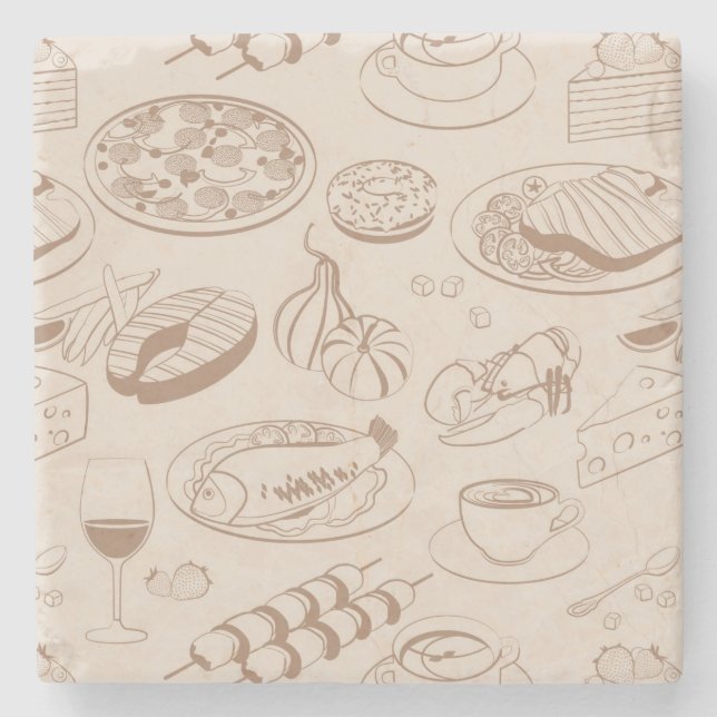 Lebensmittelmuster 3 steinuntersetzer (Vorderseite)