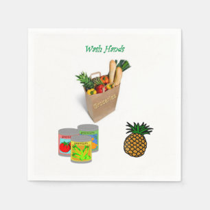 Lebensmittelpapier Napkins Serviette